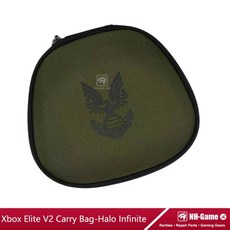 엑스박스패드 교체 하우징 케이스 액세사리 XBOX컨트롤러 Xbox Elite 시리즈 2 용 액세서리 게임 패드 보호 가방 컨트롤러용 캐리 C 타입 충전기 스탠드 금속 단추 패들, Carry Bag-Halo