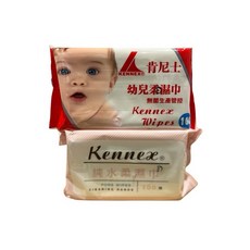 肯尼士100%純水柔濕巾(嬰幼兒柔濕巾80抽/幼兒柔濕巾100抽), 1個, 純水100抽(無蓋)