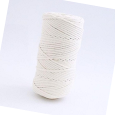 파츠 마크라메실 면로프 면사 이이보리끈 1롤 (4mm 100m), 본상품