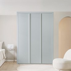 보루네오 E0 네오 여닫이 작은방 붙박이장 160cm, 스카이블루 160cm