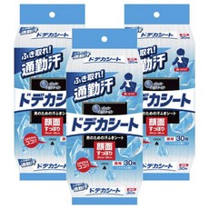 for MEN 에리에일 땀 닦아 시트 대형 사이즈 도데카 시트 90장(30장×3 팩), 3개