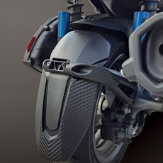 KOSO Force 2.0 戰斧 後輪小土除 卡夢壓花 附支架 Yamaha, 1個