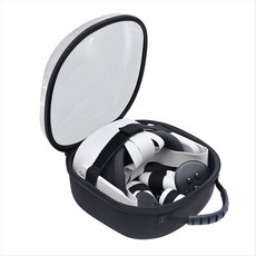 Oculus Meta Quest 3S/Quest 3/Quest 2 VR 헤드셋 및 터치 컨트롤러 케이스 VR 액세서리 용 하드 캐리 백, Black Clear