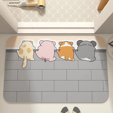 위드고 빨아쓰는 규조토 냥이 발매트 3세대 미끄럼방지 욕실 발매트 5종, 05아기네마리 05아기네마리