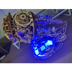 3D木製機械模型 燈光裝飾擺件, 1個
