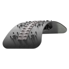 腰部伸展器 磁石按摩 弧度可調節 舒緩腰椎 姿勢矯正 健身器材, 黑色【硅膠】, 1個