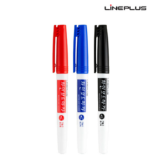 라인플러스 화인 보드마카 2.0mm, 1팩, 블랙+블루+레드