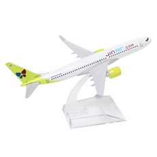 JJC 비행기 모형 16cm 1:400 ~ 20cm 1:300 다이캐스트 장식용 소형 모형항공기, 1개, 진에어 B737- 1:400 - 16cm