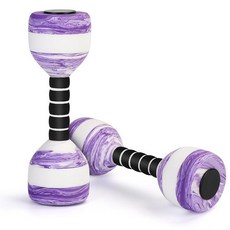 미국출고 평점4.5+ 237501 VAlinks 2 Pack Pool Exercise Dumbbells Swim Dumbbell High Density EVA Foam Wate, Purple