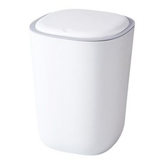 彈蓋壓圈垃圾桶 家用垃圾桶 彈蓋垃圾桶 按壓式垃圾桶 北歐風垃圾桶 蓋子垃圾桶, 白