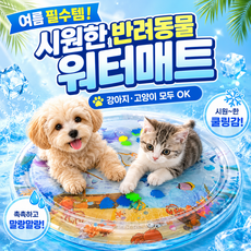 라이프디 강아지 고양이 물침대 물매트 사계절용 쿨매트 반려동물 워터매트 장난감 + 공기주입기 + 보수패치, 1개