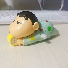 蠟筆小新 發條玩具 鬧鐘造型, 藍色經典小新【op袋裝】, 1個