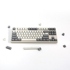 지클릭커 레트로 PBT 키캡 104키 이중사출 OEM 염료승화 한영각인