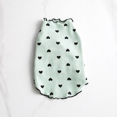 반려동물 마을 사랑의 나시 강아지 옷 강아지 봄옷 강아지 실내복, 1개, 녹색
