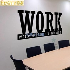 英文勵志墻貼 辦公室創意文字組合 書房客廳工作室 墻面貼紙, 1個, 黑色,小