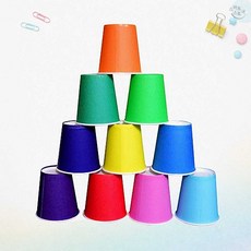 칼라 종이컵 노랑 184그램 일회용 행사컵 50개입 노란색 노랑색종이컵