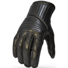 TORC CARSON BLACK 皮革防護中長手套, 黑色