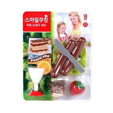 꼬마요리사 쿠킹 놀이 찍찍이 완구 세트 간식 소시지 장난감선물 장난감음식 아기주방놀이 어린이장난감 주방놀이완구, 1개