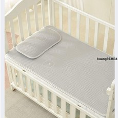 冰豆豆涼席 嬰兒涼席兒童冰絲豆豆席子 透氣新生兒寶寶幼兒園學生床午睡軟涼席, 1個, A類母嬰級冰豆豆-綠【不含枕頭】,120*50cm