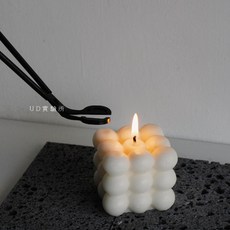 UDlab 蠟燭滅燭器三件組 (含滅燭罩、燭芯剪)，隔絕燒焦味，適用香氛蠟燭，型號AC02-003, 黑色, 1個