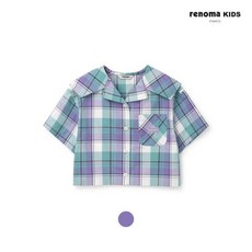 레노마키즈 레노마 키즈여아퍼플체크크롭셔츠R2422B360_15 2893839