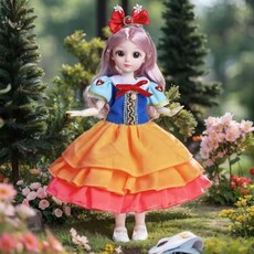 夢琪公主 12寸按鍵音樂娃娃 公主洋娃娃 套裝玩偶 玩具 生日禮物 兒童玩具 女孩禮物, 1個, 白雪公主 12寸按鍵音樂,簡易袋裝