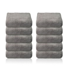 세차 타월 초극세사 걸레 차량용 손걸레 고중량 10장, 중형(40x30)10장, 연그레이