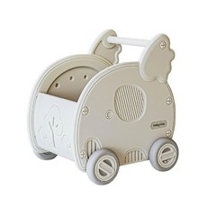 babyviva 兒童玩具收納車 大容量移動式學步車, 小天使收納車白色(簡單組裝), 1個