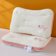 Wllhot 닥스훈트 캐릭터 경추베개 메모리폼 낮은베개 숙면베개 목편한 인체공학 수면베개, 1개, 핑크