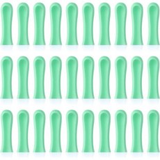 귀지 제거용 교체 팁 카메라용 30개 젖거나 마른 귀용 이어스푼 세척용 이어 스푼 실리콘 소프트 세척 재사용 캡(녹색), Green