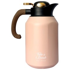 FUJI-GRACE富士雅麗 316不鏽鋼快開咖啡保溫壺, 奶茶, 1700ml, 1個