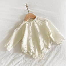 베베코지 아기 신생아 긴팔 바디수트 거즈