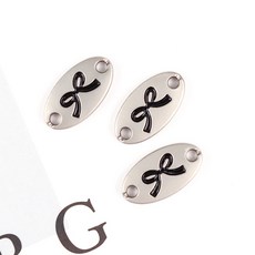 (D556) 실버 타원 리본 라벨