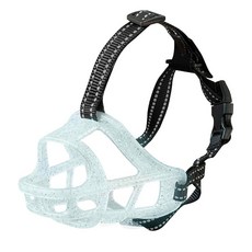 작은 중형 대형견 그루밍 트리밍 훈련을 위해 튼튼한 가벼운 팬팅 음료를 마실 수 있는 바구니 구(블랙 L), Transparent, S