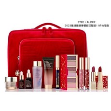 ESTEE LAUDER 2023 雅詩蘭黛 聖誕節 11件組 化妝包 唇膏 眼影 睫毛膏 保養品, 1個