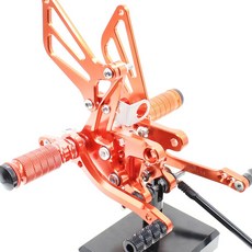 오토바이 바이크 발판 스즈키 GSXR 600 750 1000 K1 K4 SV 650 SV650S SV1000 1998 2014 CNC 페그 레스트 후방 세트 발받침, orange, 1개