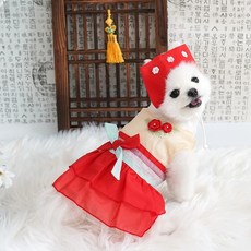 韓國ParisDog可愛狗狗韓服套裝(女) 寵物新年衣服 狗狗貓咪新年招財衣, 1個