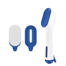 Conair GS47 2-in-1 스팀 및 아이언 의류 지팡이 25초 가열 세라믹 밑판 12분 시간이 있는 휴대용 스팀기 주름용 여행용 화이트/블루 콘에어 265709