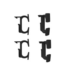 홈던트하우스 스피드랙 전용 C후크 4개입, 블랙