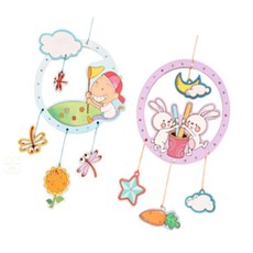 끄니스토어 나무 모빌만들기 달토끼 공예키트 태교DIY