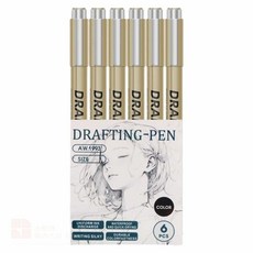 플러스샵 캘리그라피펜 세트 6종 펜화도구 캘리펜 펜아트