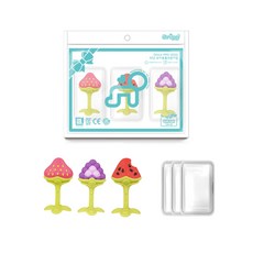 앙쥬 베스트 치발기, 3D딸기+3D수박+3D포도, 1개