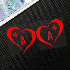 혈액형 스티커 오토바이 헬멧 스티커 A B O AB형 반사 스티커 방수 스티커, A+, 2개