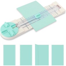 종이 커터 4 in 1 트리머 포토 일자 웨이브 천공 절단용 다이얼 블레이드가 있는 다기능 스크랩북 도구 쿠폰 엽서 카드 핑크, Pink