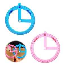 EsiFare 각도기 360° 각도계 학생용 교사용 2매 세트 교육 도구 각도계 360도 조정 가능 스윙암이 달린 각도계 그리기 제도 기하학 곡선자 정밀자 전원분도기