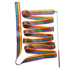 체조 리본 막대 무지개 컬러 리듬 체조 연습 운동 4미터, 1개