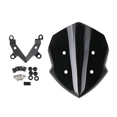 Kawasaki Z125 2019-2020 ABS抗壓擋風鏡含支架黑色 有效阻擋強風提升騎乘舒適度, 1個