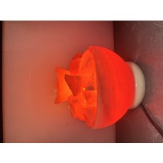 鴿血紅聚寶盆鹽晶燈 臥室床頭 居家擺飾檯燈, 鴿血紅聚寶盆