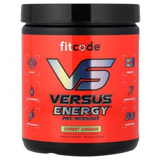 fitcode Versus Energy® Pre-Workout Cherry Limeade 8.8 oz 249 g, fitcode, Versus Energy® Pre-W, 249g, 1개