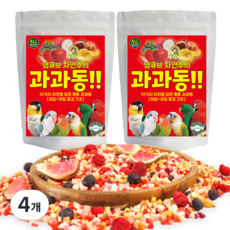 앵큐브 자연주의 10가지 과일 동결건조 과과동 앵무새 간식, 30g, 4개